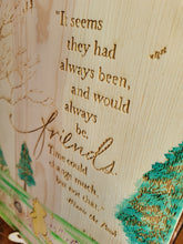 Load image into Gallery viewer, Engraved Hand Painted Pooh Sign - Always Be Friends
