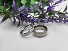 Load image into Gallery viewer, Antler Inlayed Titanium Ring - Thin Band