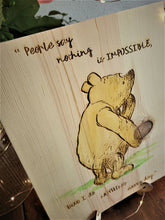 Load image into Gallery viewer, Engraved Hand Painted Pooh Sign - Nothing Every Day
