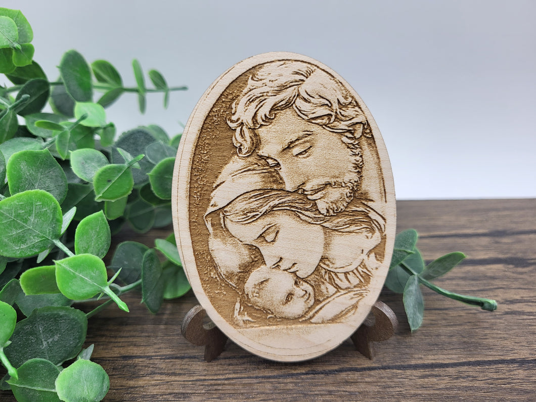 The Holy Family Circle Plaque